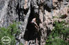 hanging @ C3 in en-route to a tough, reachy crux.