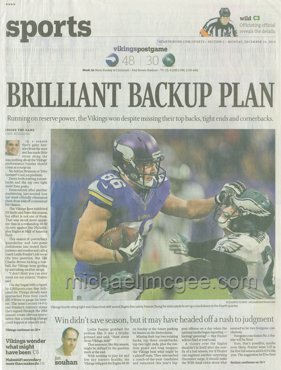 Eagles @ Vikings 12-15-2013 / michaeljmcgee.com