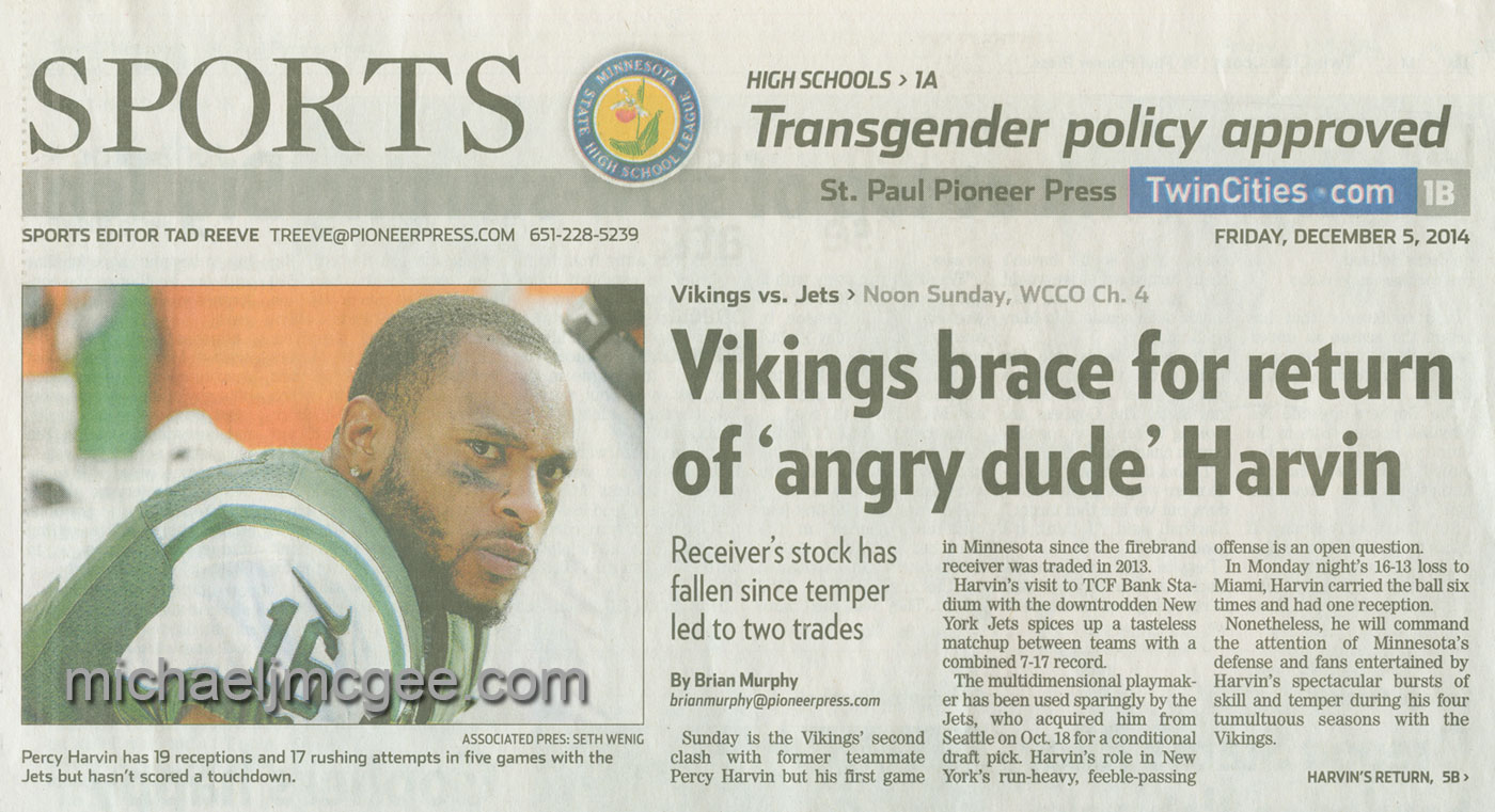 Jets @ Vikings 12/7/2014 / michaeljmcgee.com