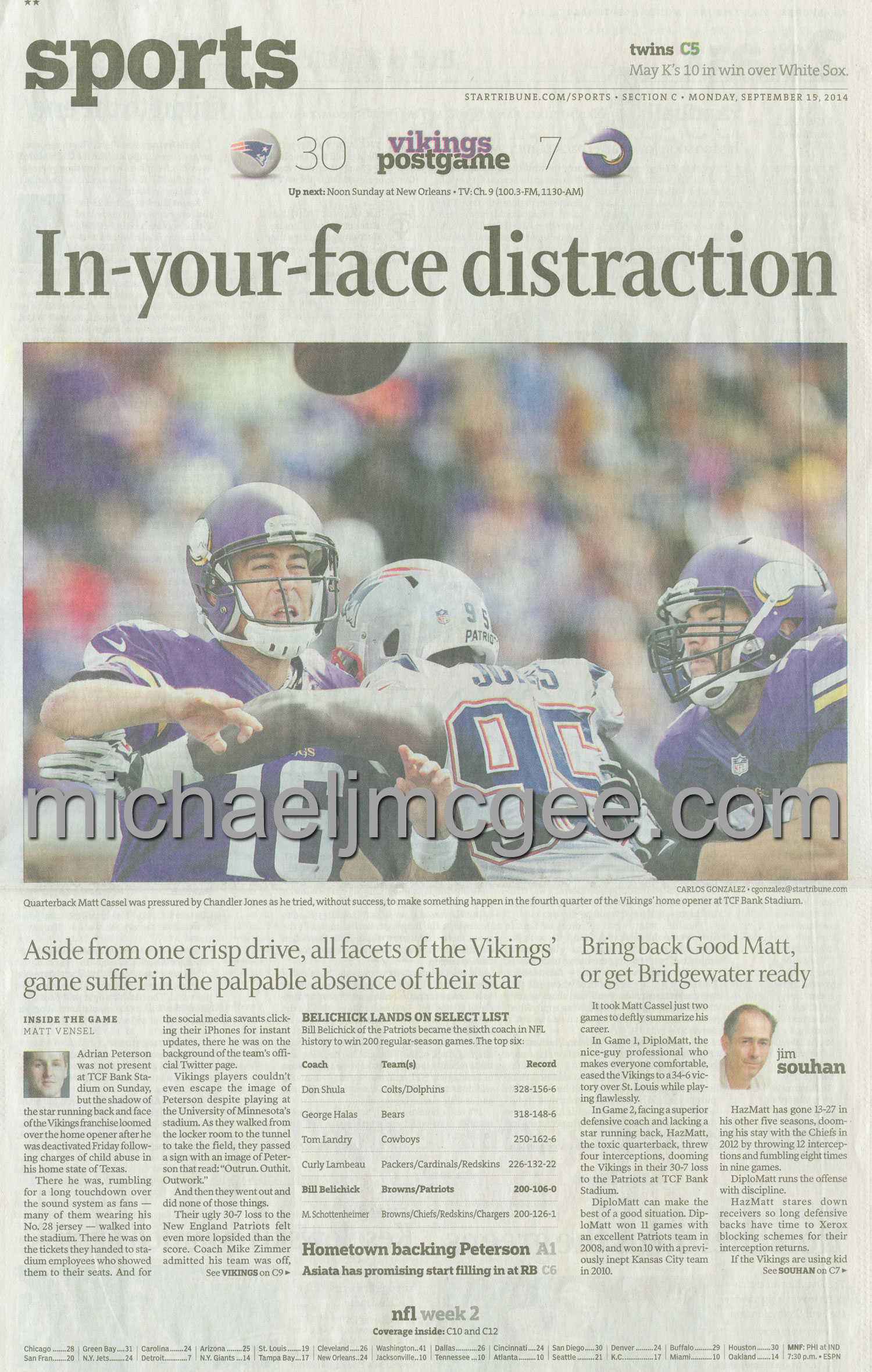Patriots @ Vikings 9/14/2014 - michaeljmcgee.com
